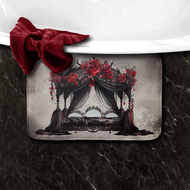 Tapis De Bain Boudoir | Canopy Scarf Old Victore Poster Lit (Créateur téléchargé)