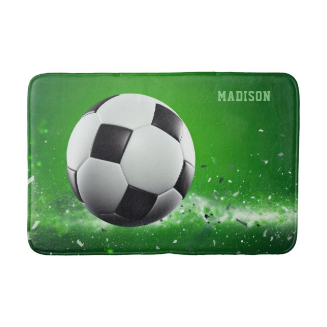 Tapis De Bain Boule de football de nom personnalisé (Devant)