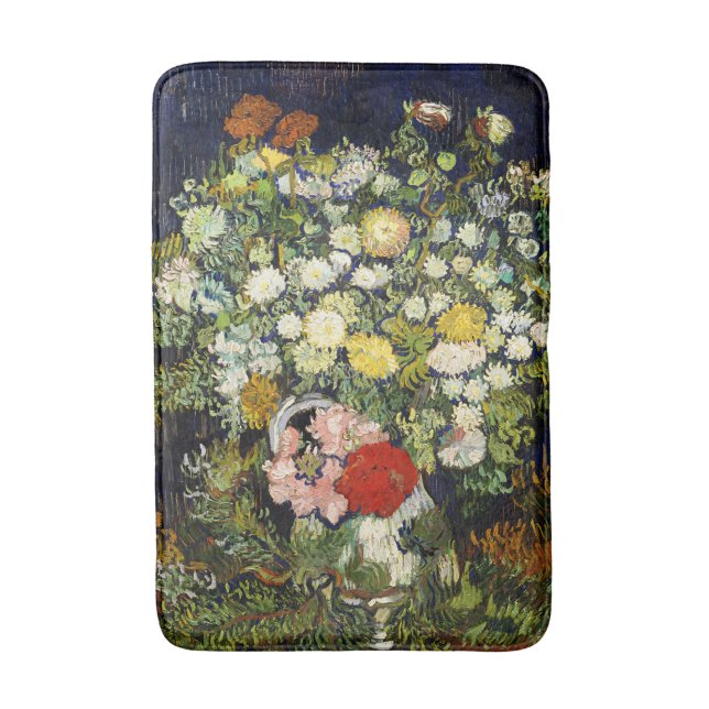 Tapis De Bain Bouquet de fleurs dans un vase de Vincent Van Gogh (Devant (Vertical))