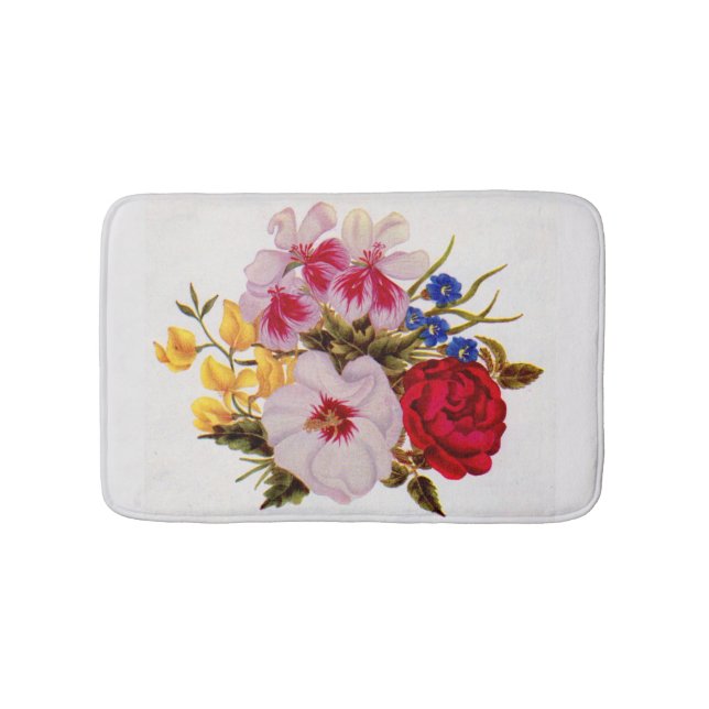 Tapis De Bain Bouquet de fleurs du XVIIIe siècle (Devant)