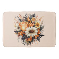 Bouquet de fleurs gris-jaune orange
