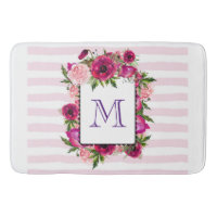 Bouquet de fleurs roses et coquelicots sur bandes