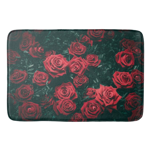Tapis De Bain Bouquet de roses rouges (Devant)