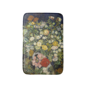 Tapis De Bain Bouquet Floral Impressionniste Vintage Van Gogh