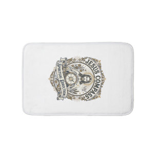 Tapis De Bain Boussole Jésus Direction Spirituelle Boussole Jésu