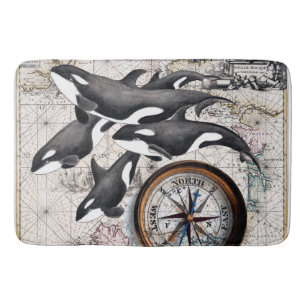 Tapis De Bain Boussole nautique d'orque