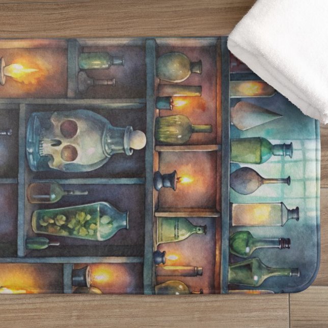 Tapis De Bain Bouteilles de potion gothique - Apothécaire foncé (Créateur téléchargé)