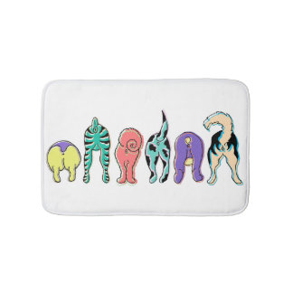 Tapis De Bain Boutons de chien colorés