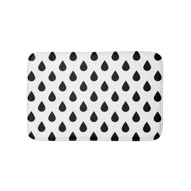 Tapis De Bain Boutons Noir Et Blanc (Devant)