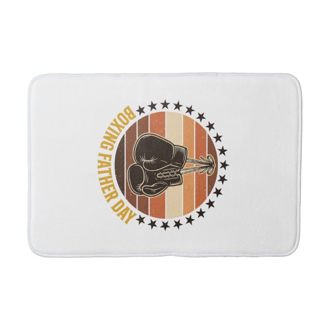 Tapis De Bain Boxing Father Day Vintage Gloves Shirt Design_1 (Devant)