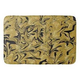 Tapis De Bain Bracelet en marbre jaune or et noir