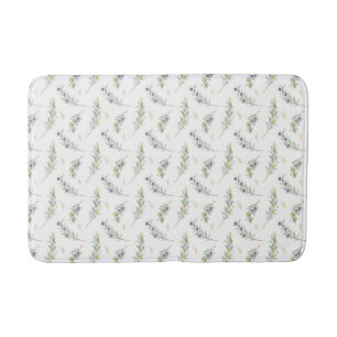 Tapis De Bain Branche d'olive Neutre Botanique