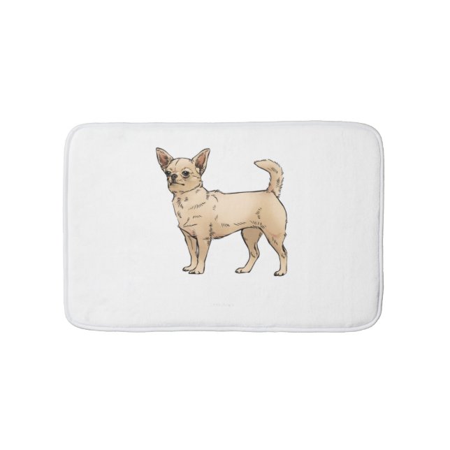 Tapis De Bain Brave Chihuahua Blue (Devant)