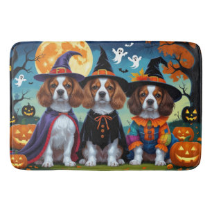 Tapis De Bain Bretagne Chiens espagnols Citrouille Halloween Fun