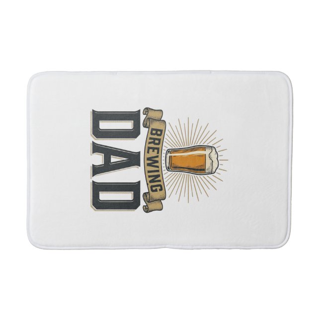 Tapis De Bain Brewing Dad Beer Vintage Engraving Shirt Design_1 (Devant)