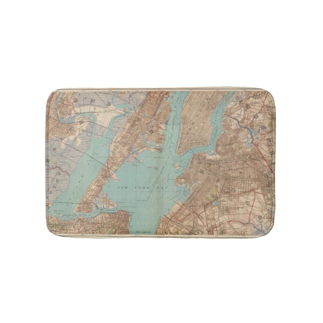 Tapis De Bain Brooklyn, Jersey City, et Hoboken (Devant)