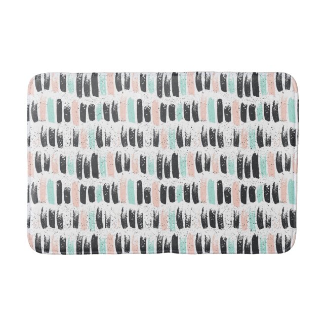 Tapis De Bain Brosses et motif de courses d'encre (Devant)