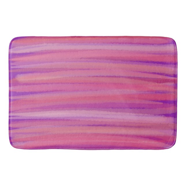 Tapis De Bain Brosses violettes et roses Bain Mat (Devant)