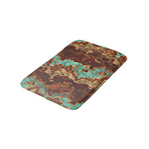 Brown Aqua Turquoise Green Geode Motif en marbre