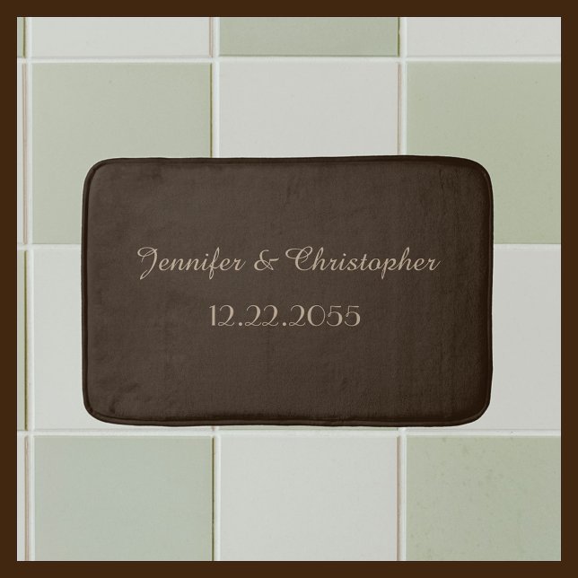 Tapis de bain Brown et bronzé personnalisé (Créateur téléchargé)