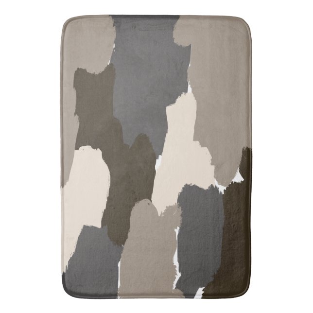 Tapis De Bain Brown, gris, taupe et ivoire (devant Vertical)