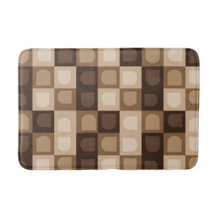 Tapis De Bain Brown moderne Boho Arch Motif Aztèque géométrique