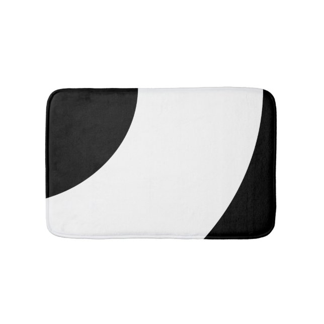 Tapis De Bain Brush noir et blanc (Devant)