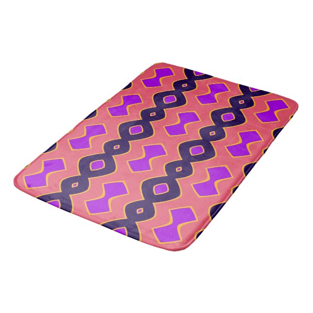 Tapis De Bain Bubly Wave rose violet (Angle)