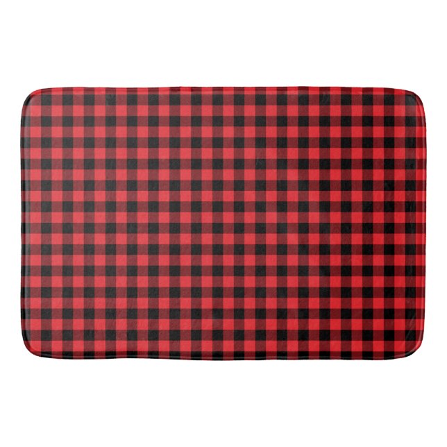Tapis De Bain Buffalo Plaid Red Black Check (Devant)