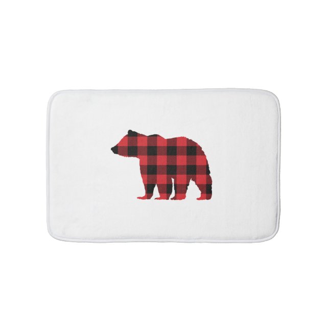 Tapis De Bain Buffle d'ours noir Chèque de bain Mat (Devant)