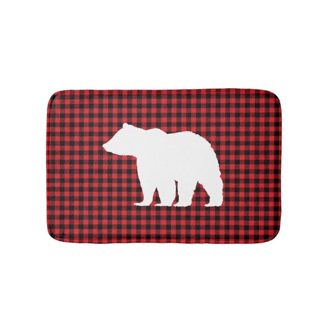 Tapis De Bain Buffle d'ours noir Chèque de bain Mat (Devant)