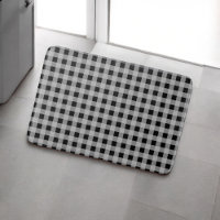 Buffle gris noir Plaid Salle de bain moderne Décor