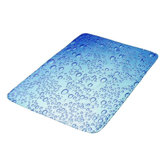 Tapis De Bain Bulles bleues Conception pour gros bain-mat (Angle)