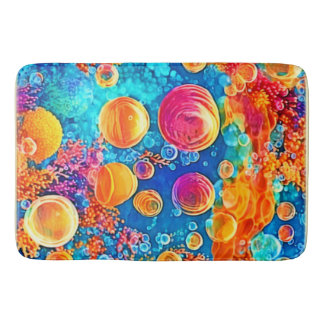 Tapis De Bain Bulles colorées de la barrière de corail