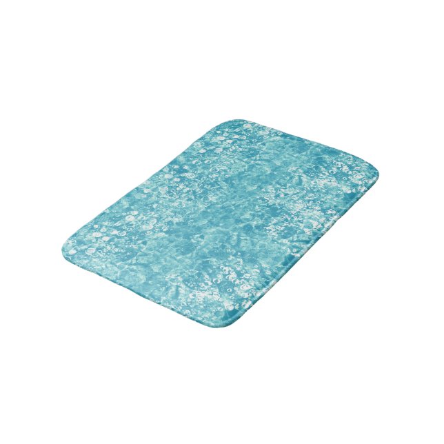 Tapis De Bain Bulles et courants océaniques, Mat Bain Bleu (Angle)
