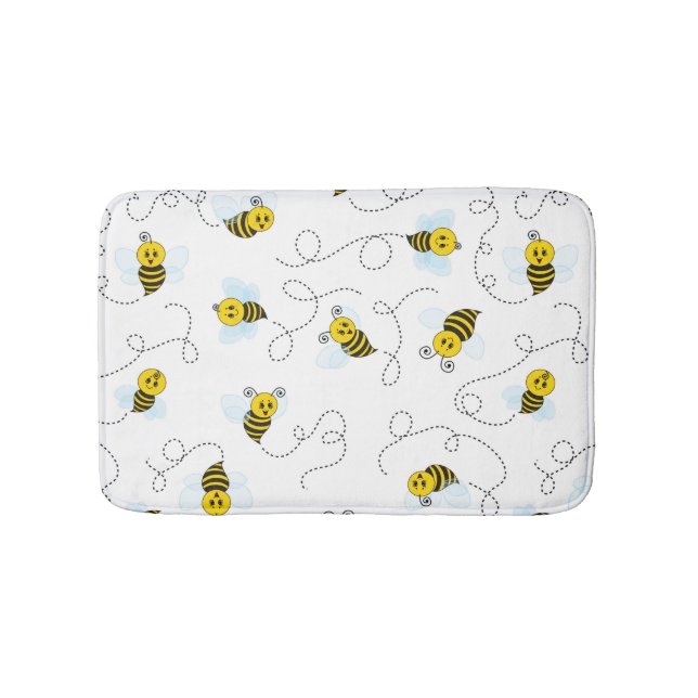 Tapis De Bain Bumblebee Flying Yellow Black Bumble Bee (Devant)