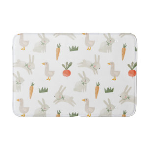 Tapis De Bain Bunnies & Canards sur le Motif de ferme