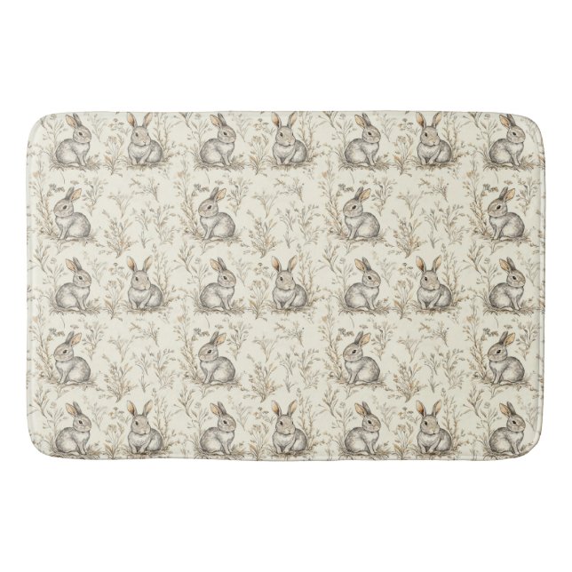 Tapis De Bain Bunnies Whimsical Woodland (Devant)
