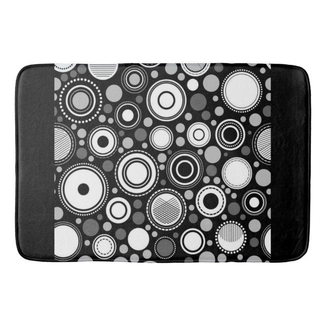 Tapis De Bain Burton Family Collection Black Grey White   (Devant)