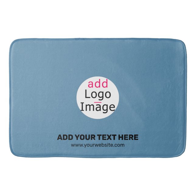 Tapis De Bain Business Chic Promo personnalisable Dusty Blue (Devant)