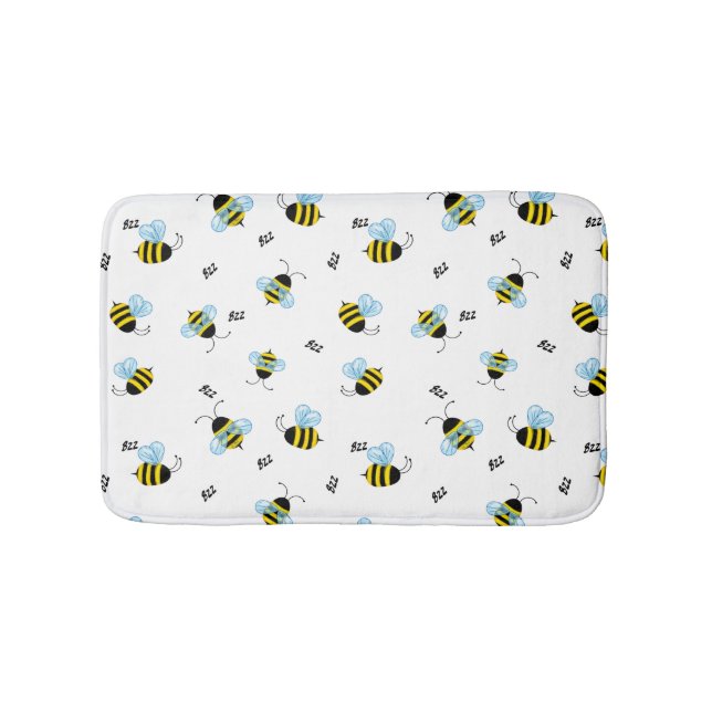 Tapis De Bain Buzzing Bumblebees joyeux (Devant)