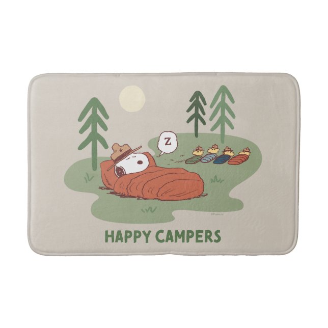 Tapis De Bain cacahuètes | Campeurs de couchage Snoopy & Woodsto (Devant)