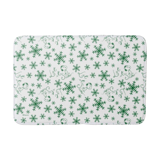 Tapis De Bain cacahuètes | Christmas Snoopy Let It Snow Motif (Devant)