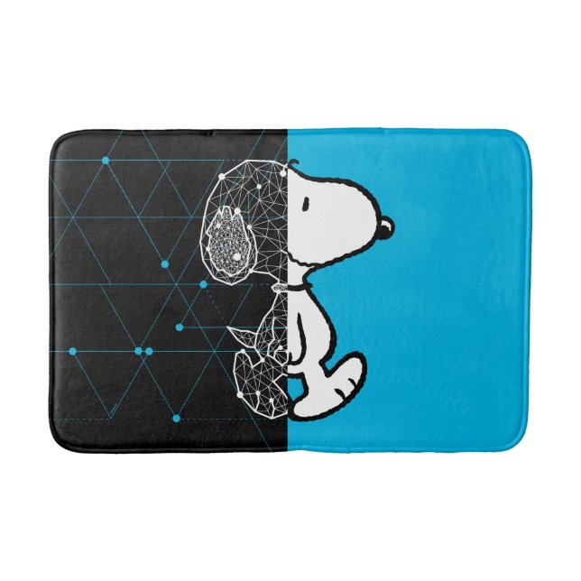 Tapis De Bain cacahuètes | Conception géométrique Snoopy (Devant)