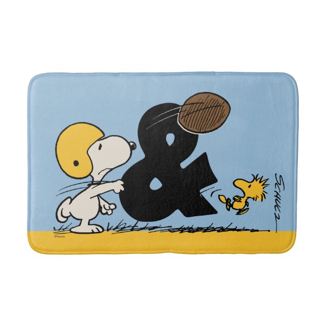 Tapis De Bain cacahuètes | Football Snoopy & Woodstock (Devant)