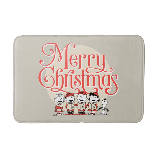 Tapis De Bain cacahuètes | Joyeuse Chorale de Noël (Devant)