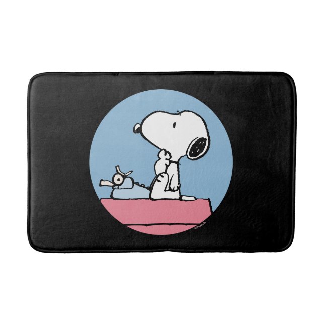 Tapis De Bain cacahuètes | Snoopy à la machine à écrire (Devant)