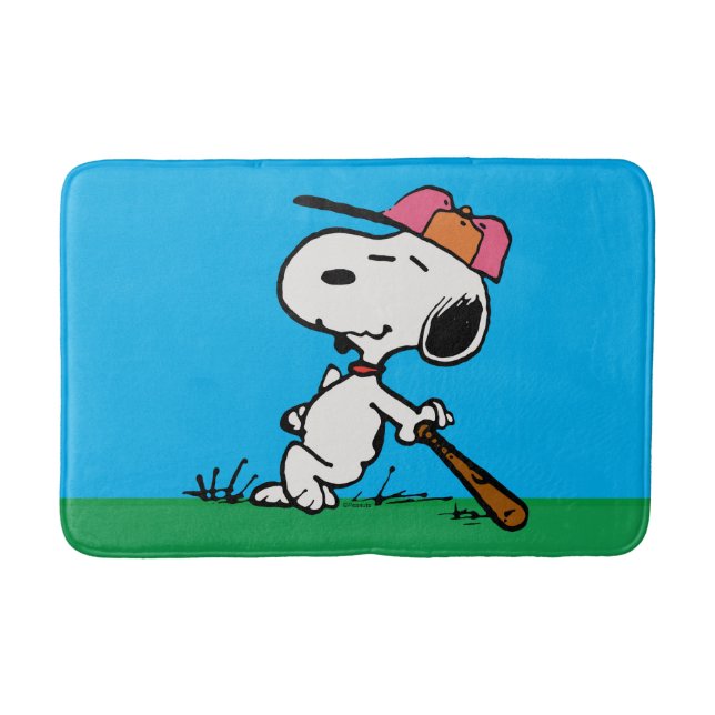 Tapis De Bain cacahuètes | Snoopy at Bat (Devant)