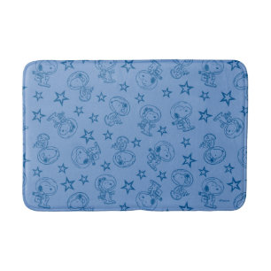 Tapis De Bain cacahuètes Snoopy Blue Space Astronaut Motif