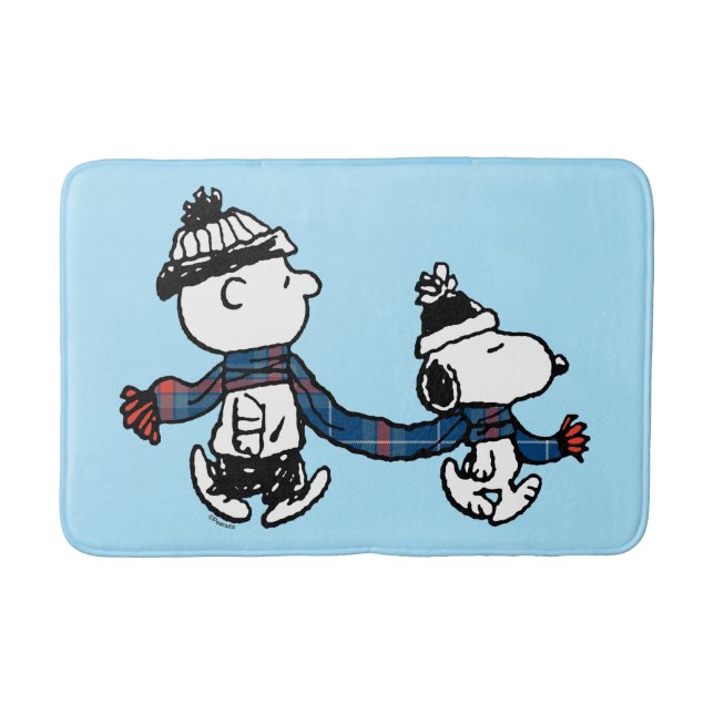 Tapis De Bain cacahuètes | Snoopy & Charlie Brown Winter Scarf (Devant)